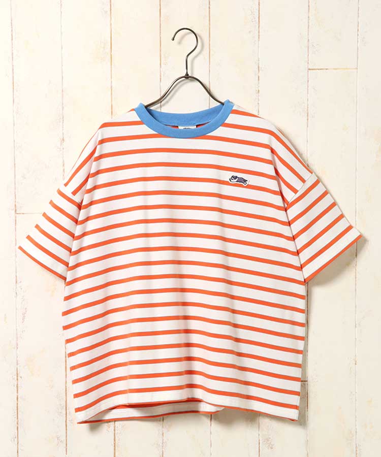 Bouncy.ワッペン付ボーダーTシャツNO1