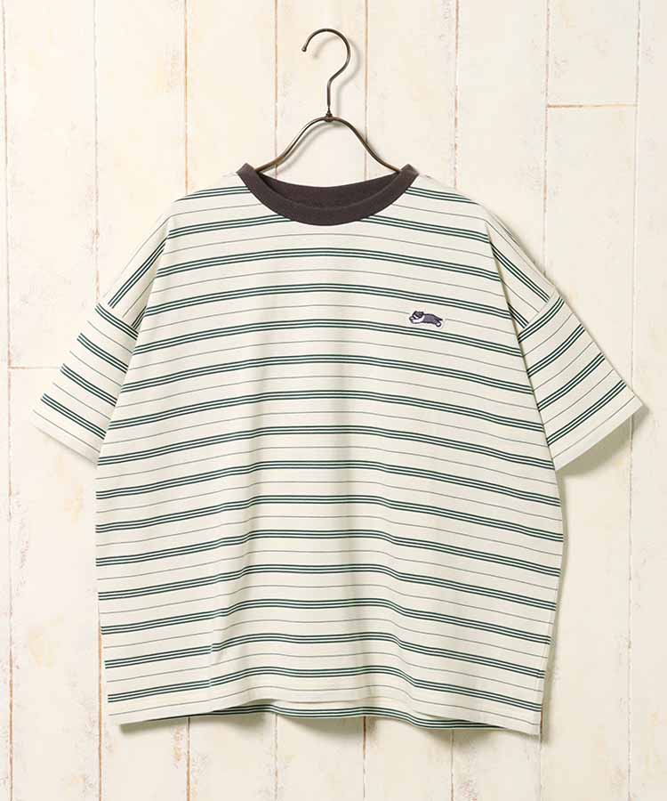 Bouncy.ワッペン付ボーダーTシャツNO2