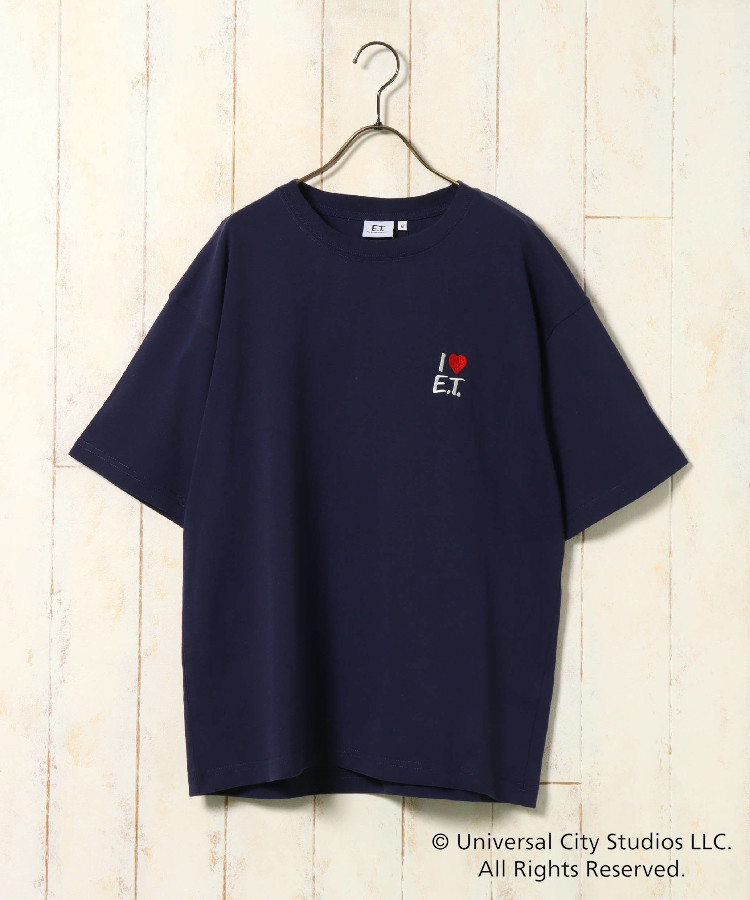ET モノクロプリントTシャツ