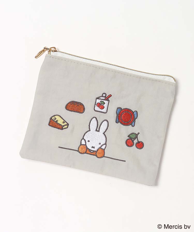 BRUNA MOTIF EMBROIDERYミニフラットポーチ