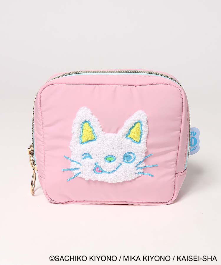 ノンタン4サガラ刺繍スクエアポーチ