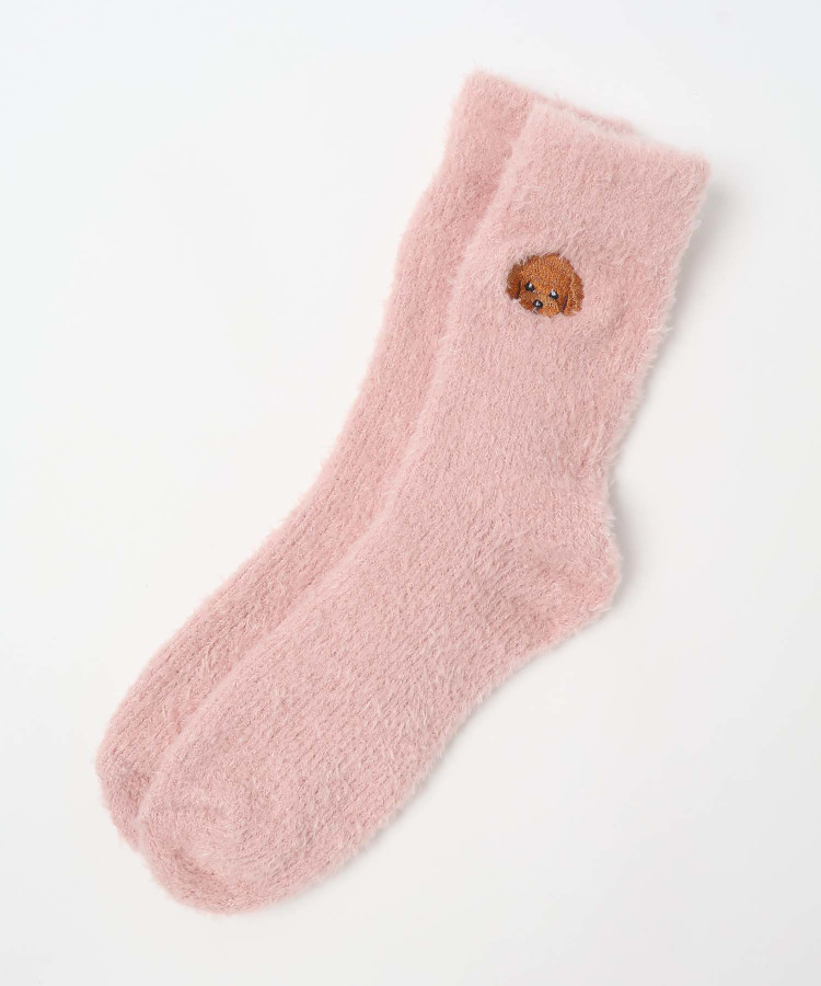 アニマル刺繍ルームソックス