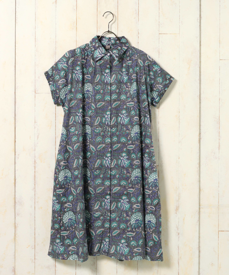 ≪SALE≫総柄シャツワンピースNO2