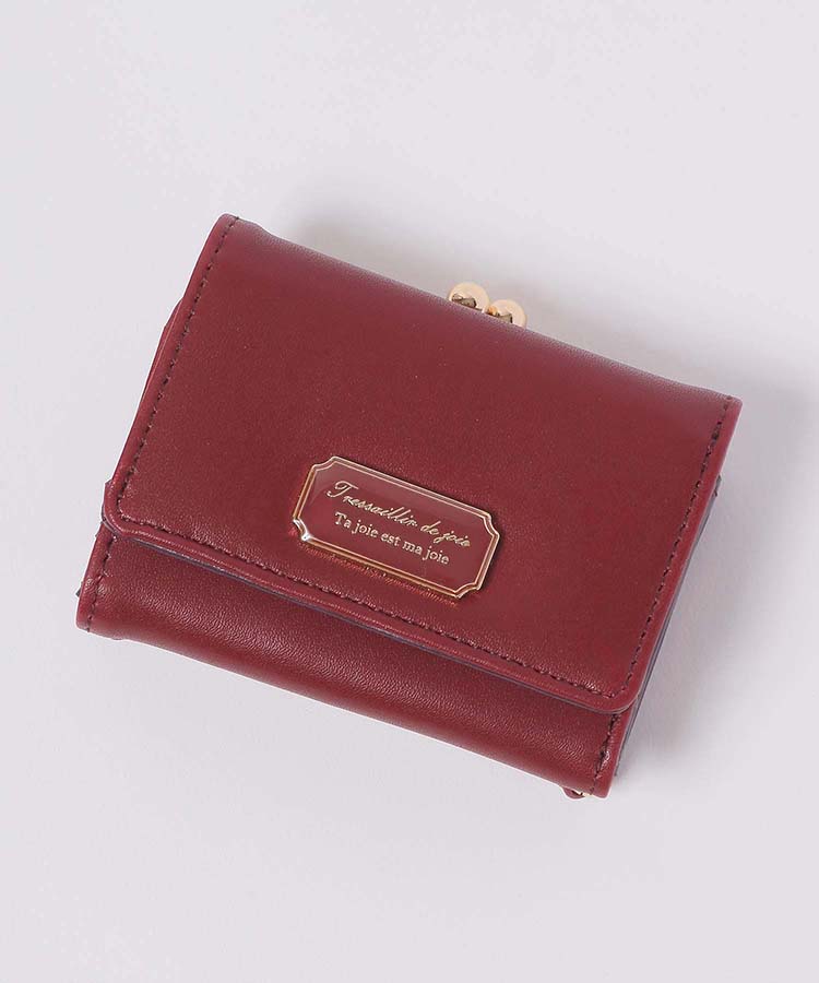 ≪SALE≫上品プレートがま口折財布