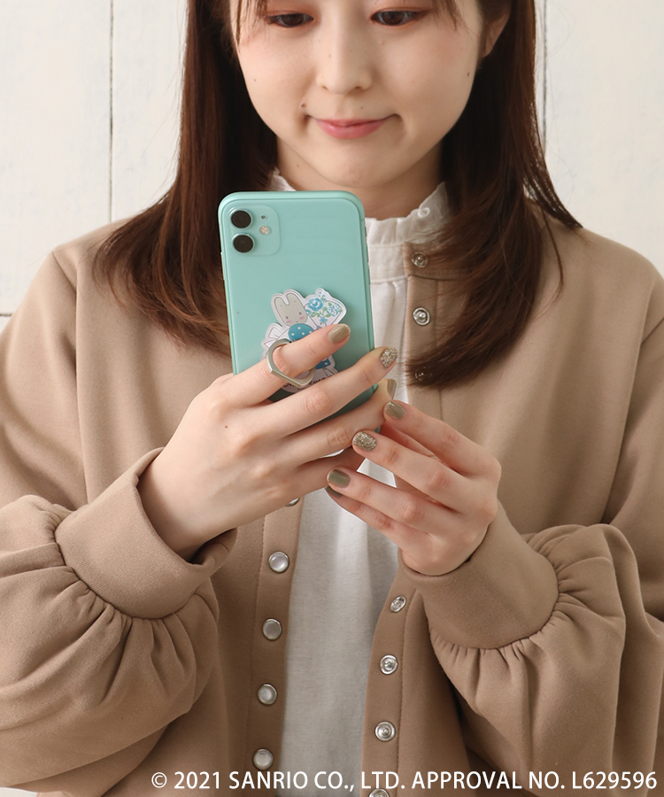 ≪SALE≫マロンクリームスマホリング