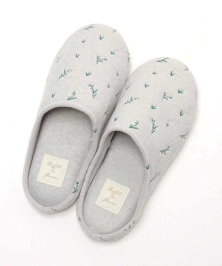 ≪SALE≫フラワービュッフェ刺繍スリッパ