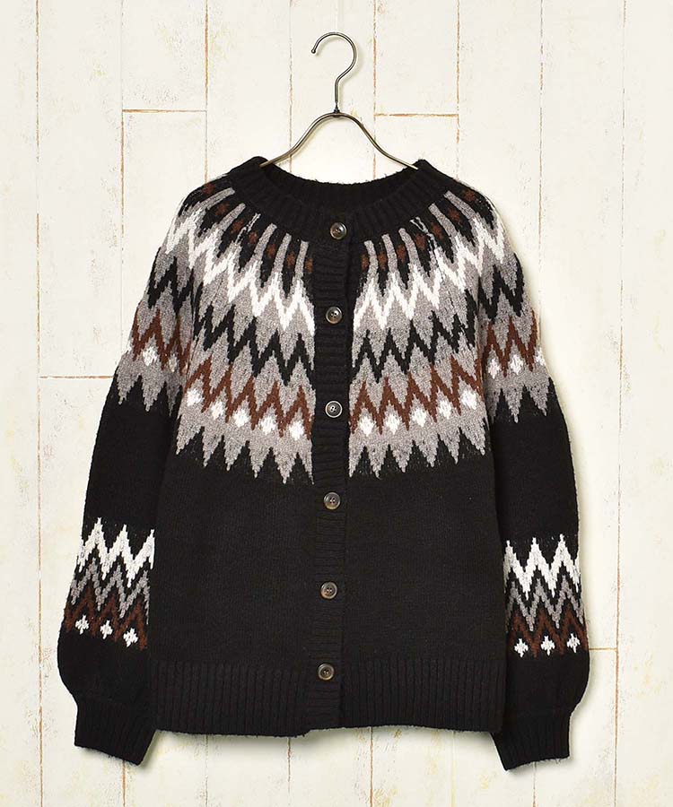 ≪SALE≫ノルディック柄カーディガン