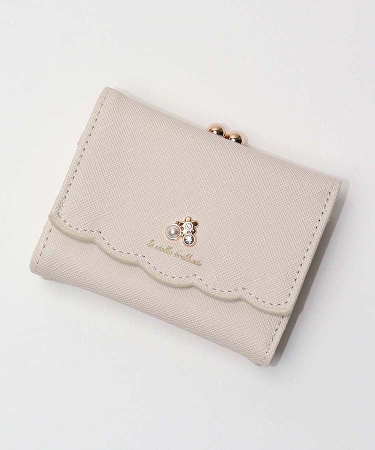≪SALE≫スカラップがま口折り財布