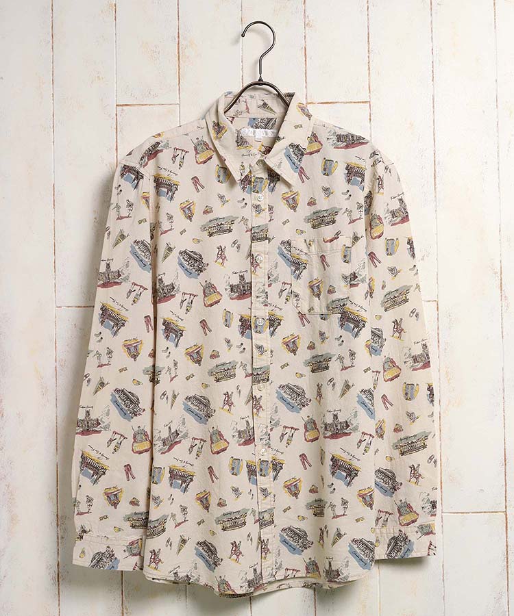 ≪SALE≫イラスト総柄シャツ