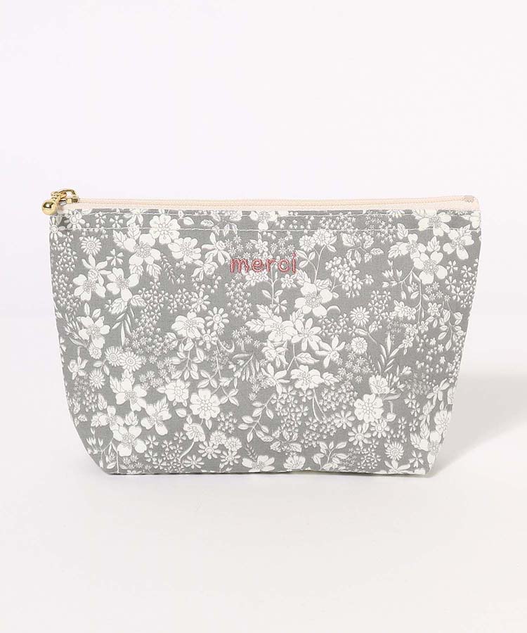 ≪SALE≫merci刺繍フローラル舟形ポーチ