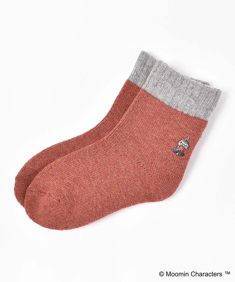 ≪SALE≫ミイ刺繍切替えパイルルームソックス