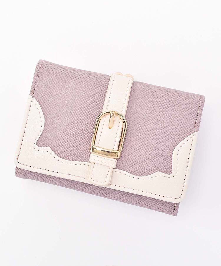 ≪SALE≫カットワークベルトがま口折り財布