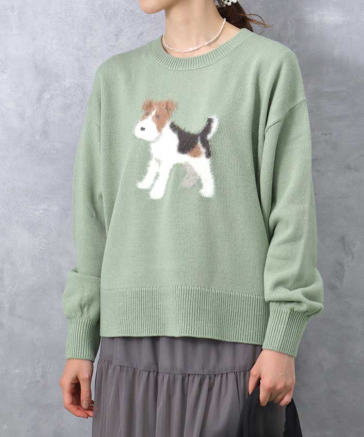 le petale Fluffy terrierニットプルオーバー