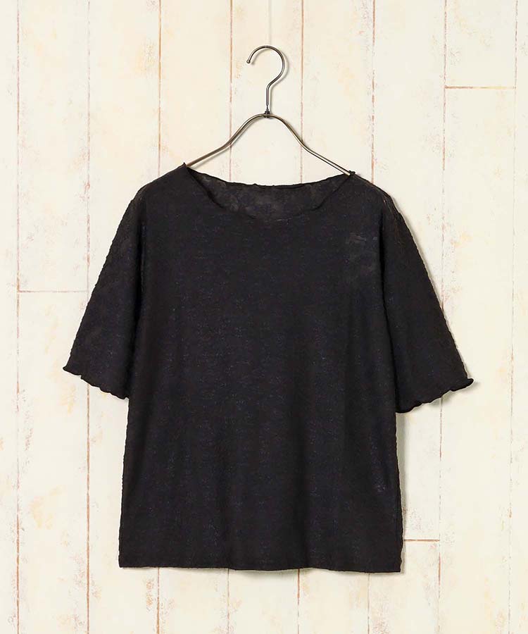 フラワーシアークルーネックTシャツ