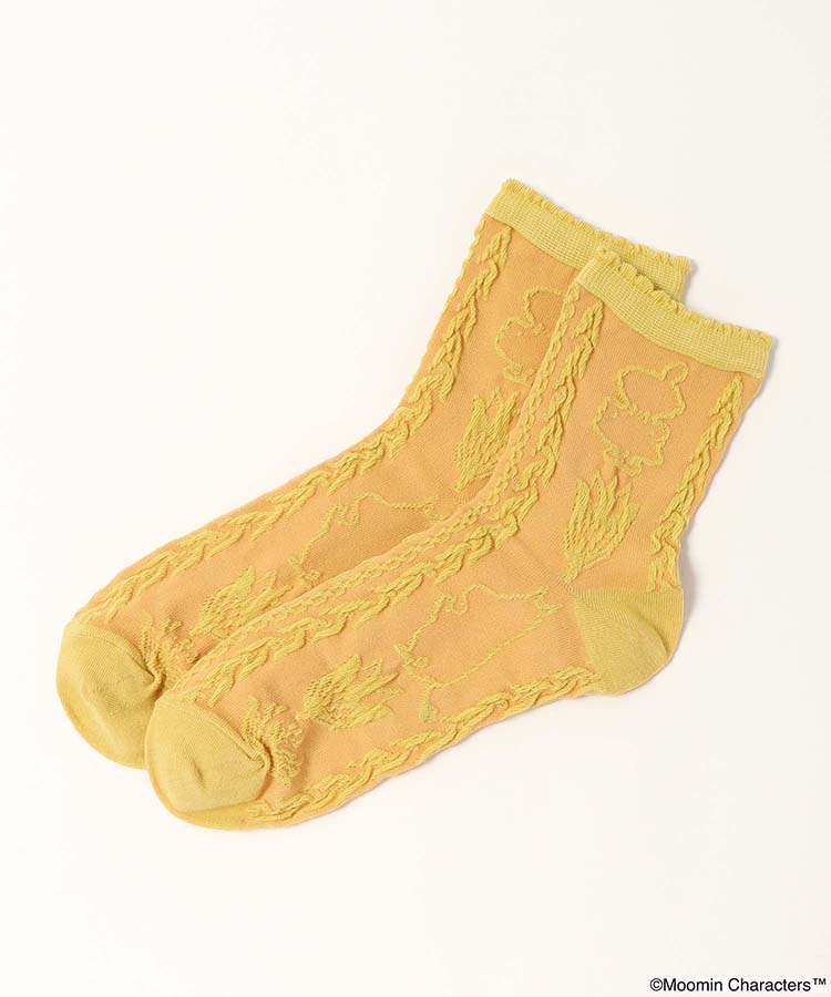ムーミンシルエットフロートロークルーソックス