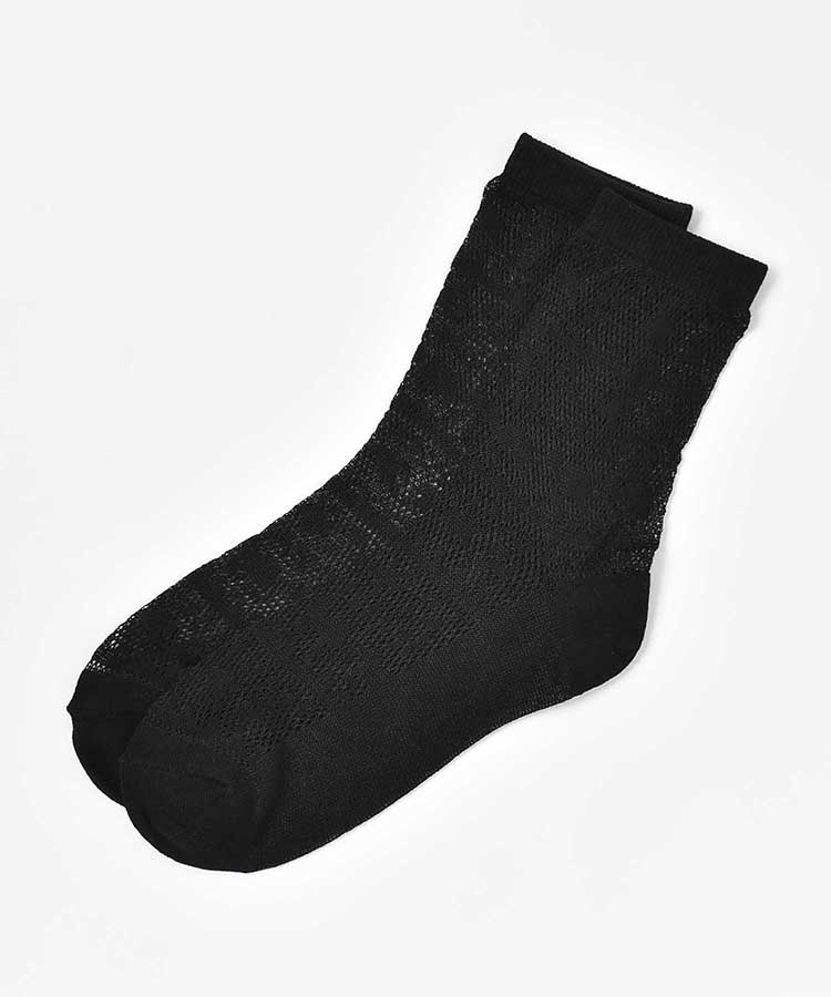爽涼透かし編みメッシュソックス