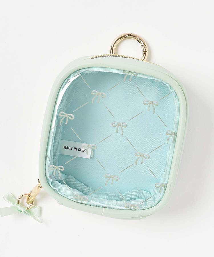 ≪SALE≫リボンカラビナクリアミニポーチ