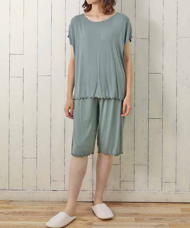≪SALE≫レーヨン半袖被りパジャマ