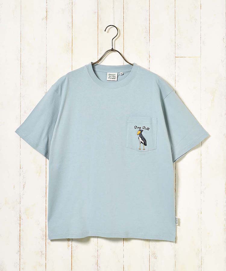 ハシビロコウロゴポケットＴシャツ