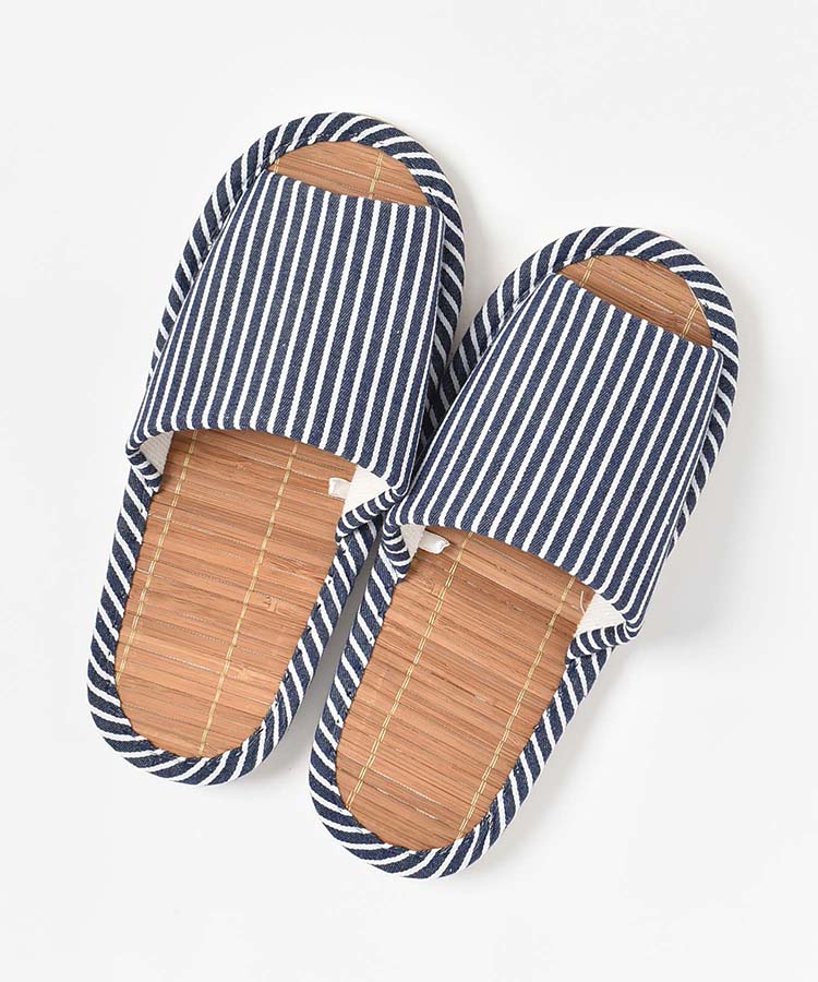 ≪SALE≫マルチストライプ竹スリッパM