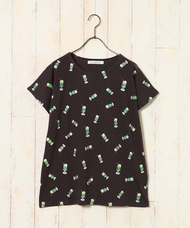 クリームソーダ総柄Tシャツ