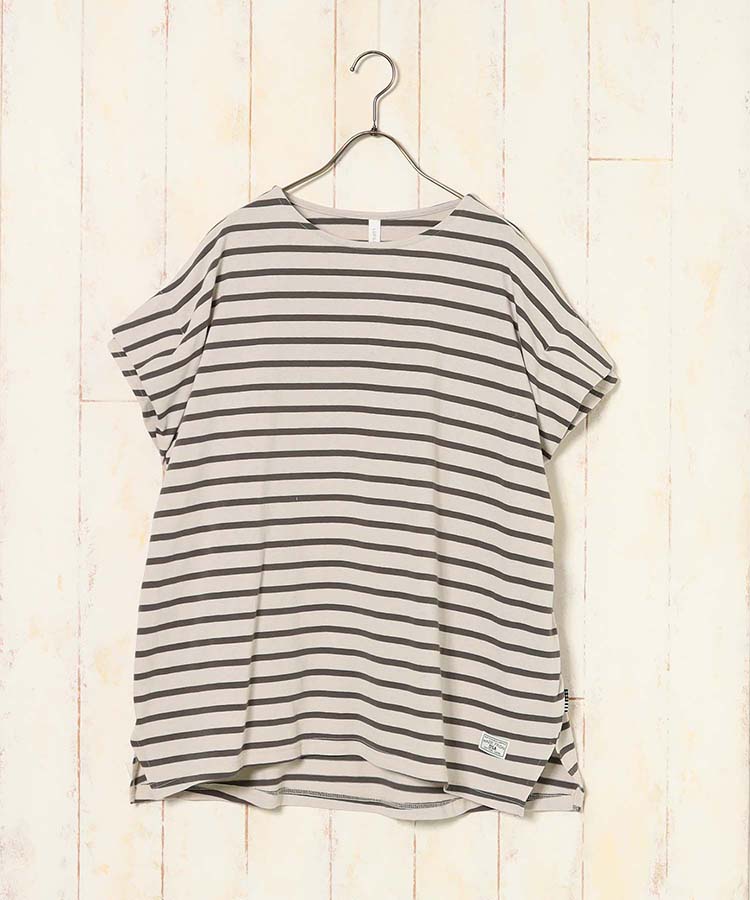 ≪SALE≫コットンタックスリーブボーダーTシャツ