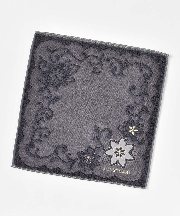 JILL STUARTフラワーアップリケタオルハンカチ