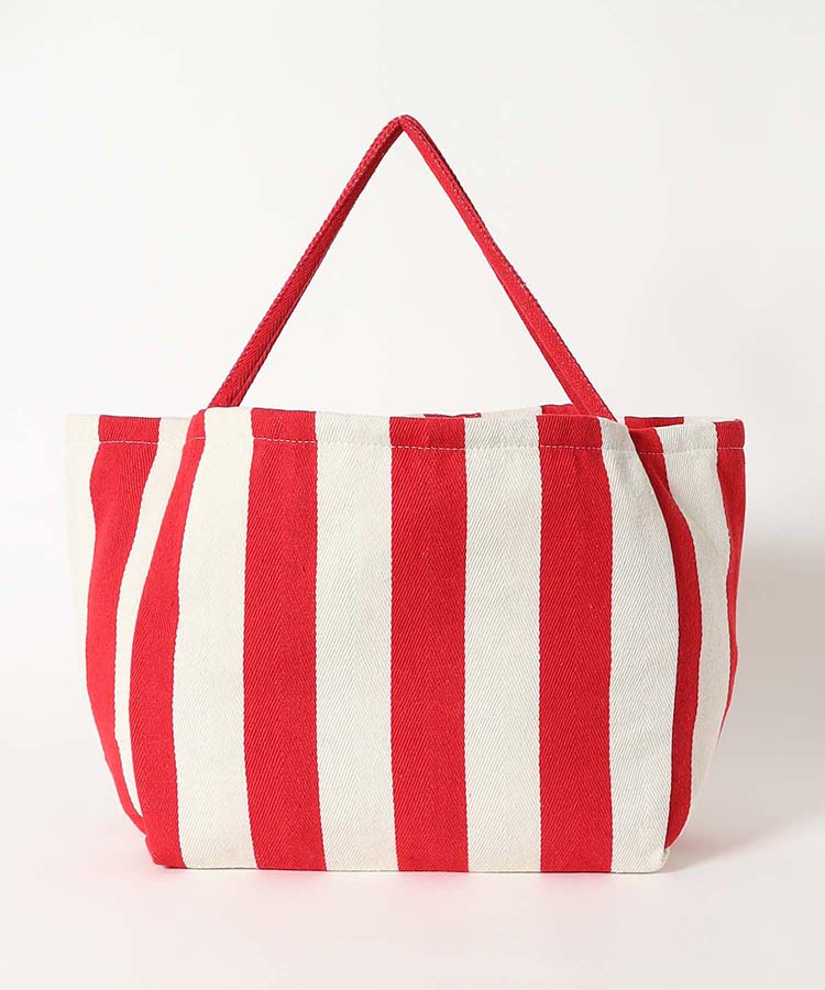≪SALE≫くたっと太ストライプヘリンボーントート