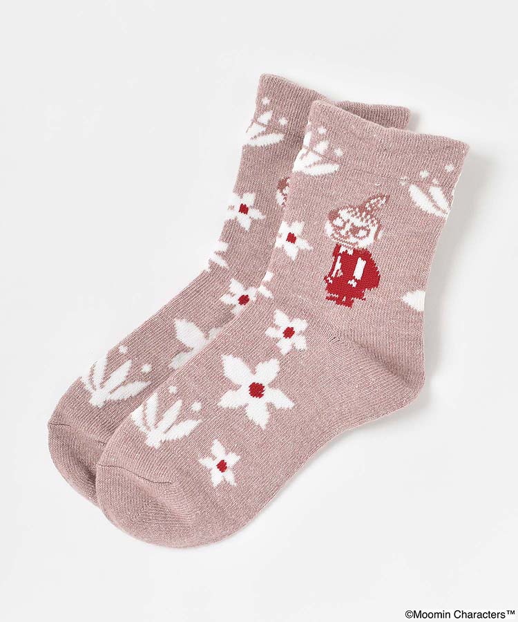 リトルミイと花柄ロークルーソックス
