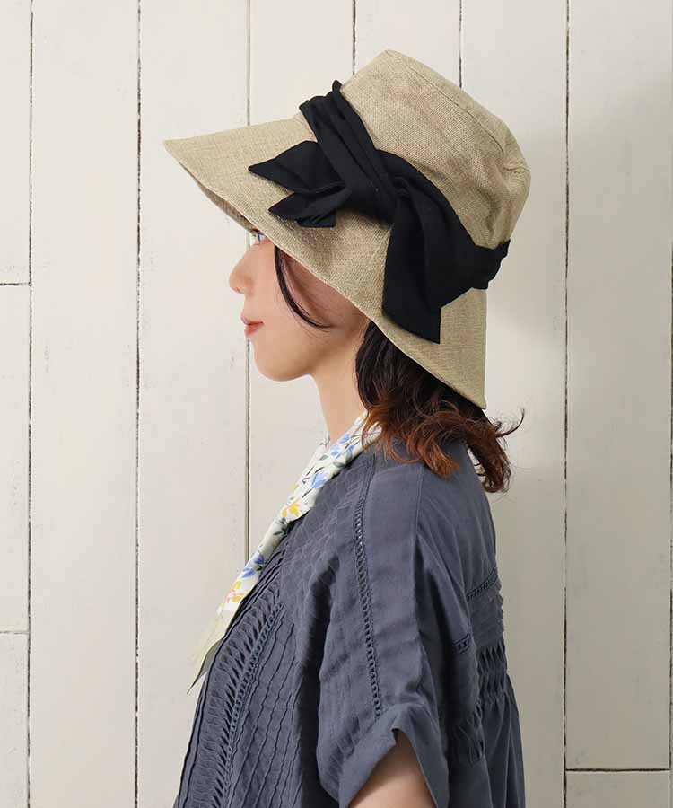 ≪SALE≫UVサイドリボンハット