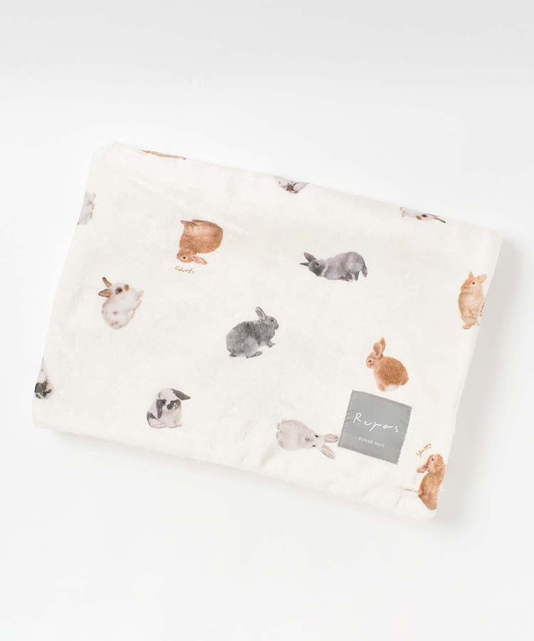 モチーフプリント3wayひざ掛け