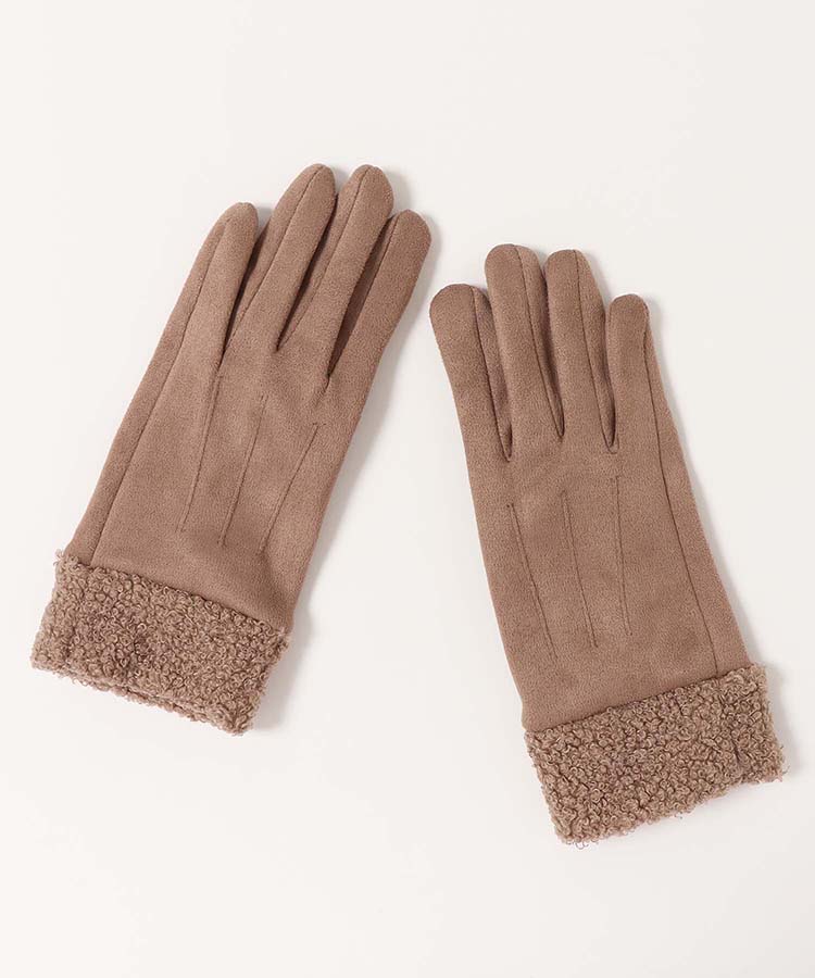 フェイクスエードボアグローブ