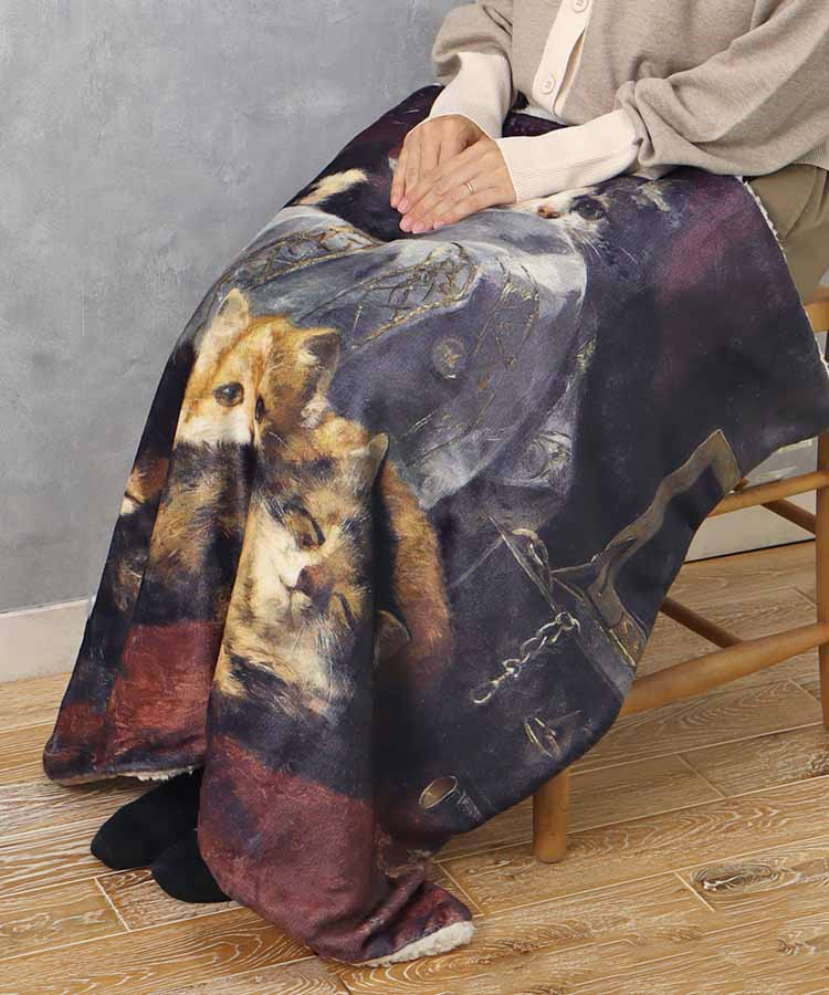 ヴィンテージキャットボアブランケット