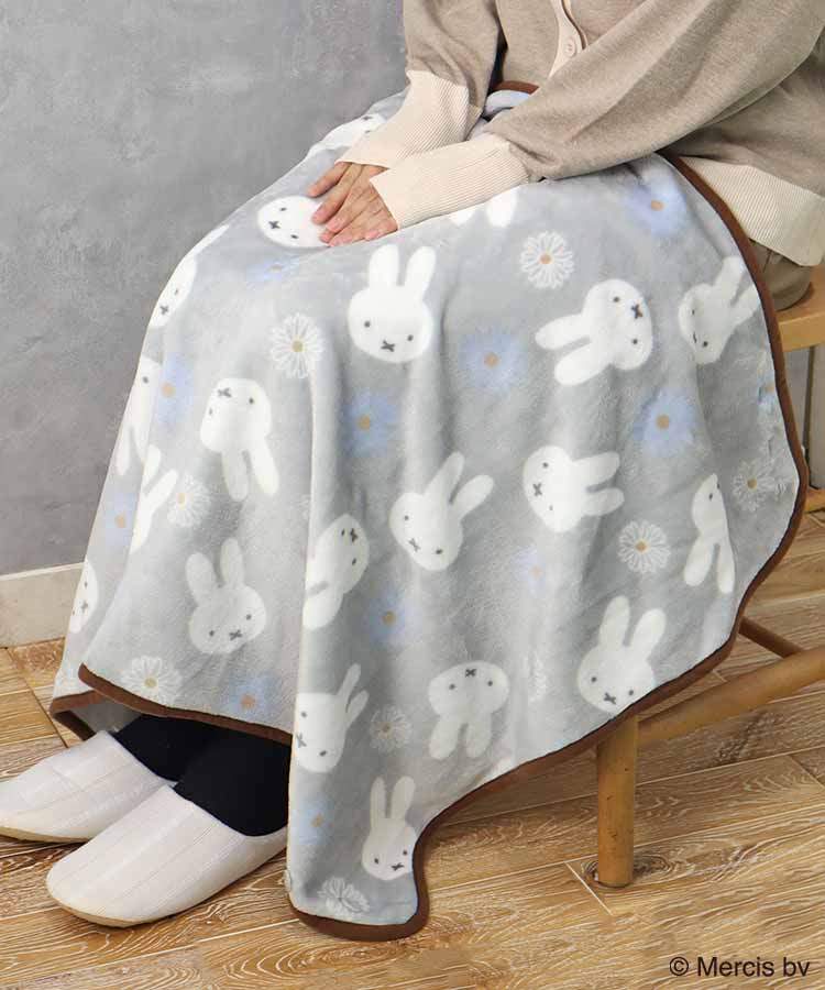 ミッフィーお花総柄ブランケット