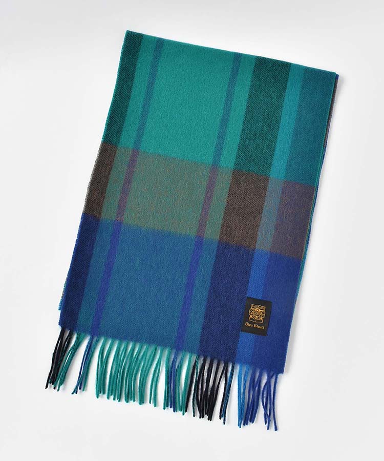 オリジナルネームウールチェックマフラー