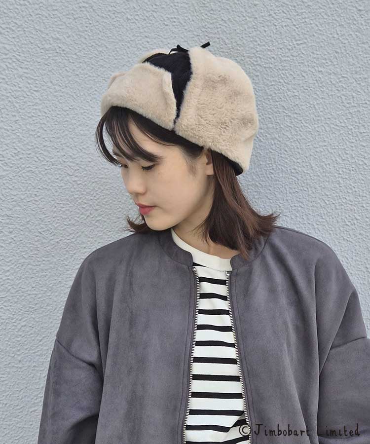 コーデュロイフライトキャップ