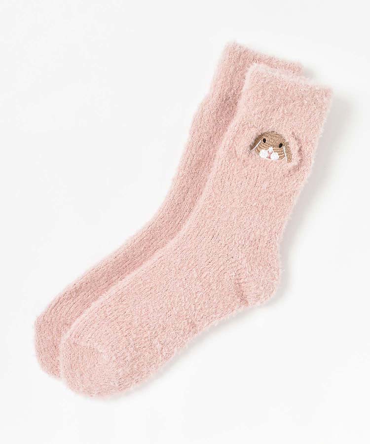 アニマル刺繍ルームソックス