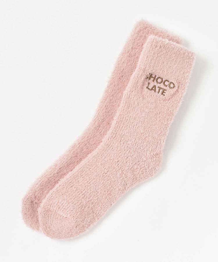 レタリング刺繍ルームソックス