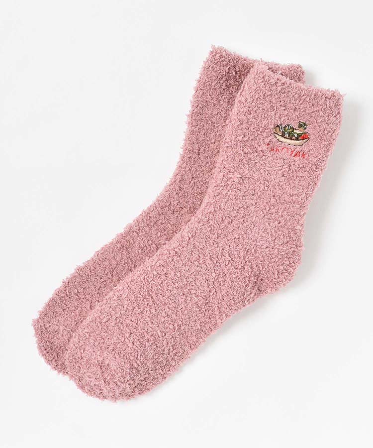 たべもの刺繍ルームソックス