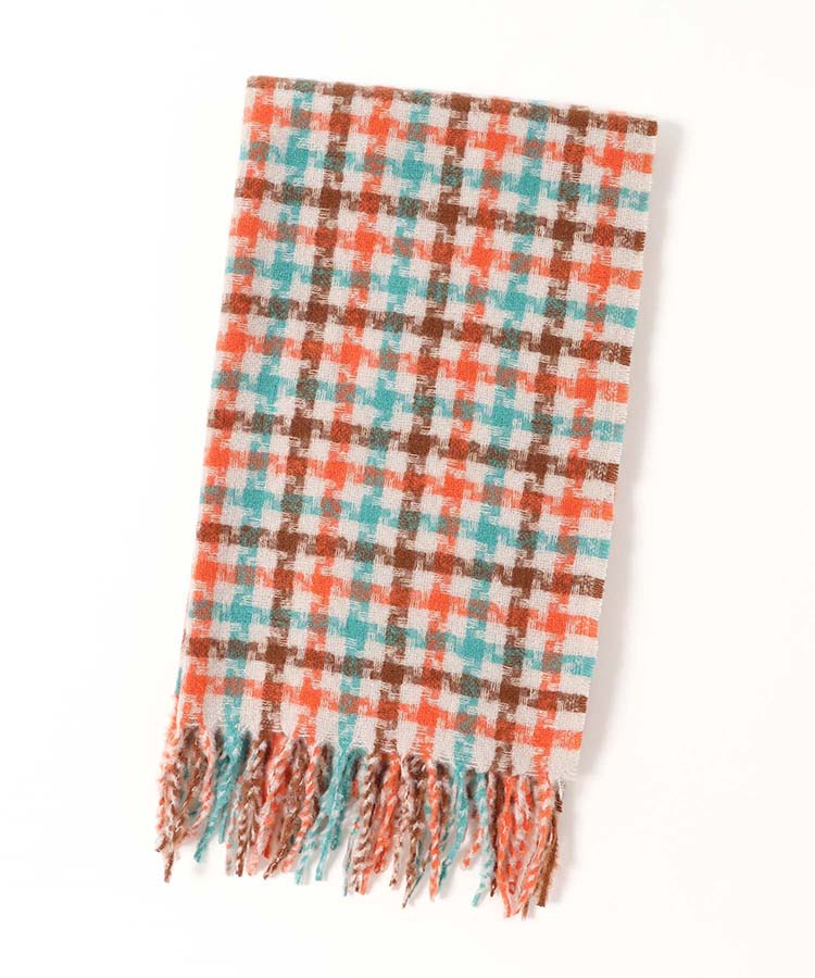カラフルチェックストール