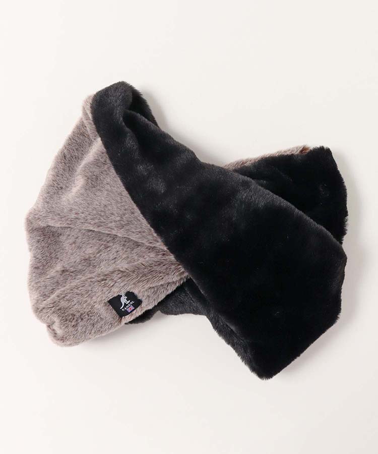 KANGOLスノートップファー配色スヌード