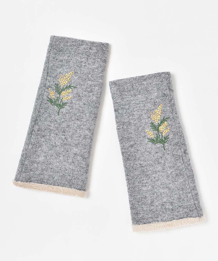 フィンガーレス刺繍グローブ