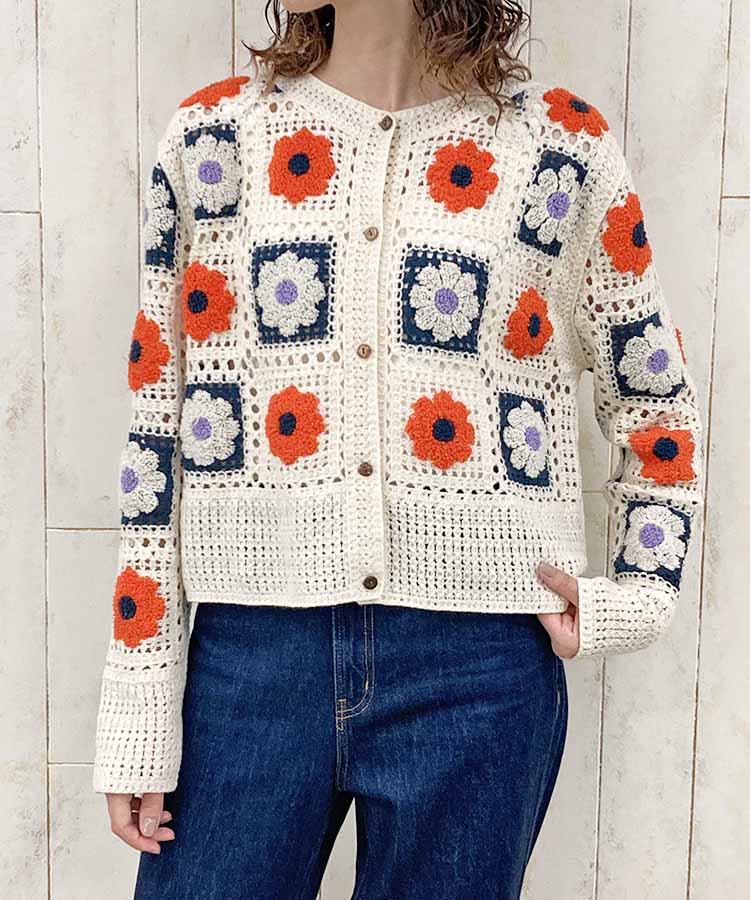 かぎ針カーディガン