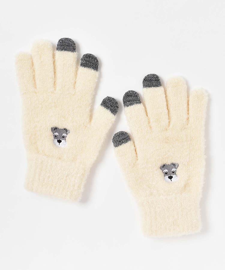 アニマル刺繍グローブ