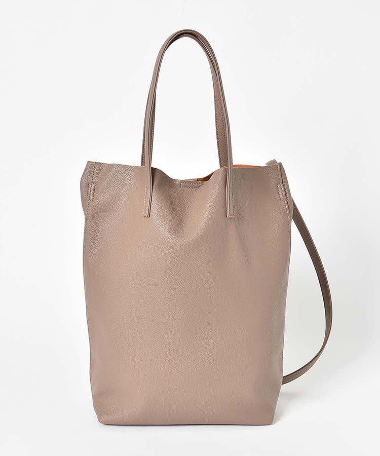 シンセティックレザーショルダーバッグ