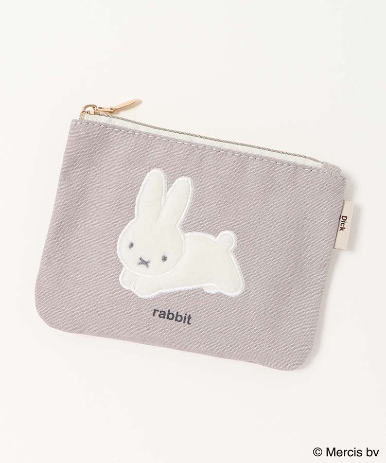 BRUNA FLUFFY APPLIQUEミニフラットポーチ