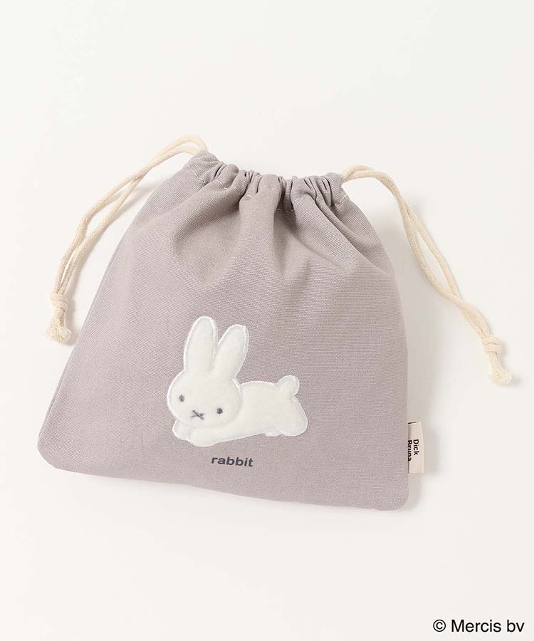 BRUNA FLUFFY APPLIQUE巾着