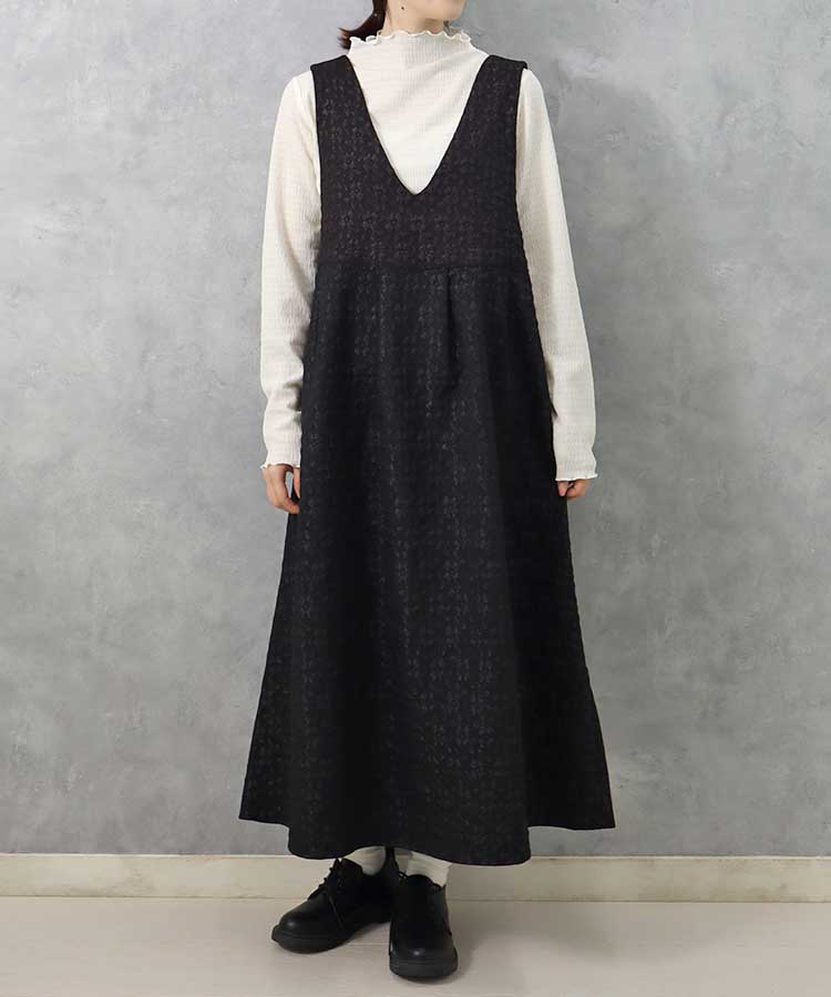 le petaleフラワージャガードジャンパースカート