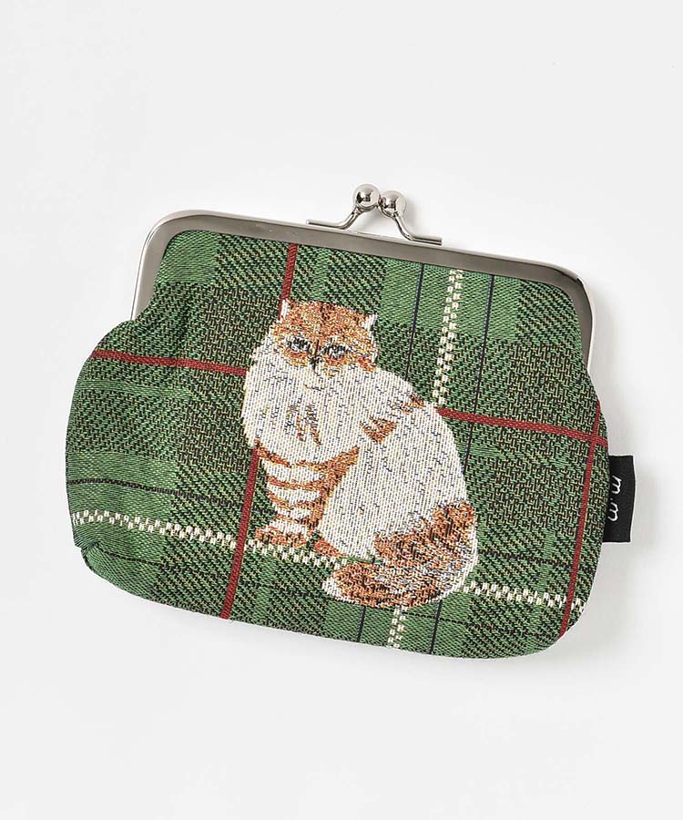 松尾ミユキチェックがま口ポーチ