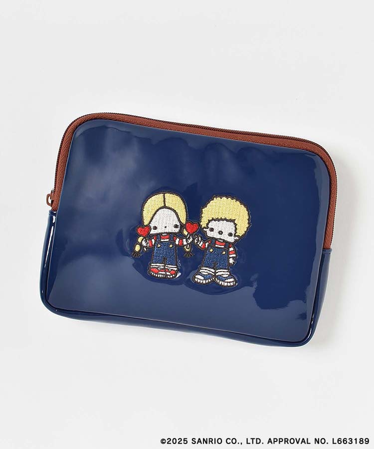サンリオキャラクターズ エナメル風刺繍ポーチ